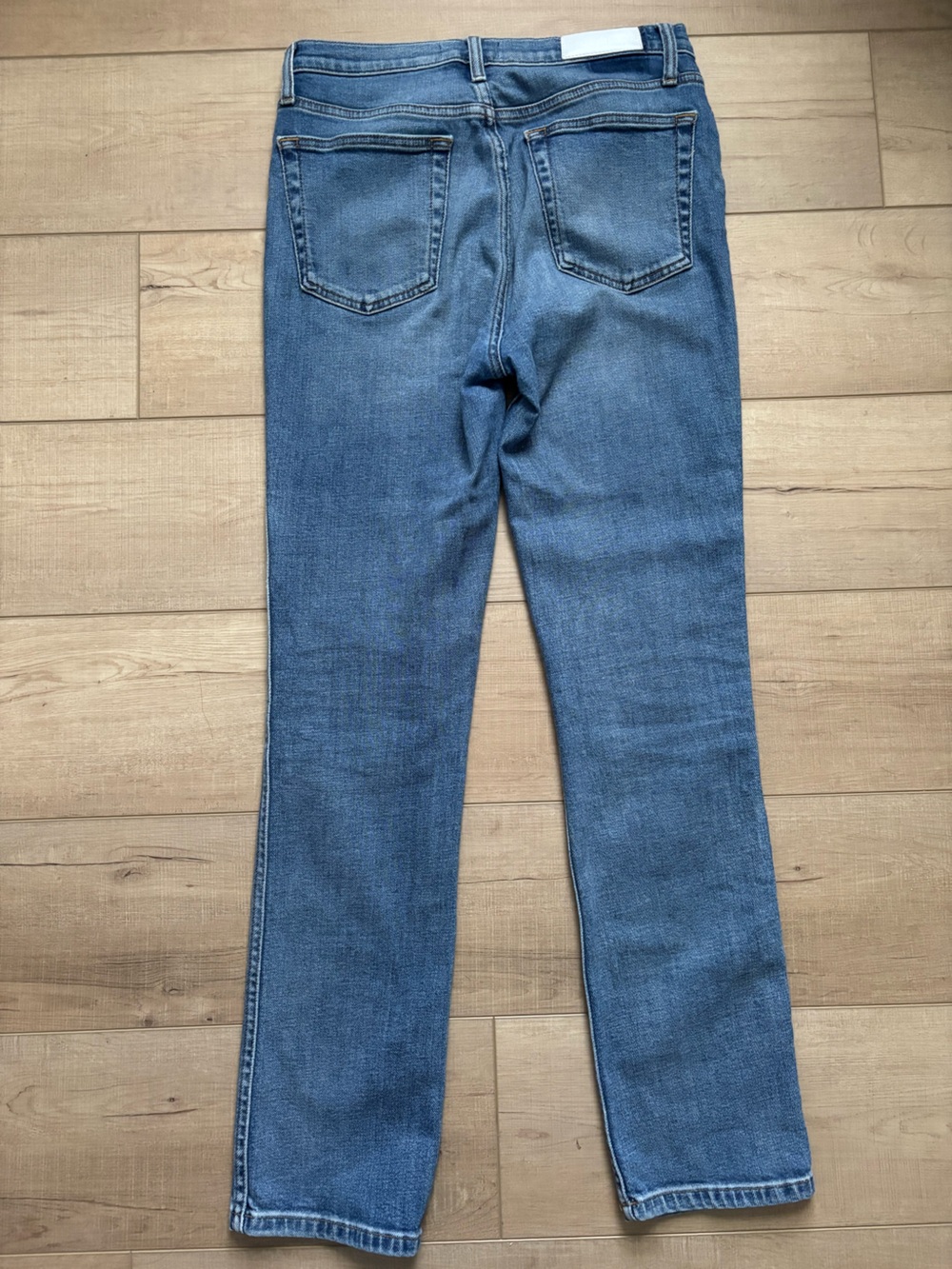 Re/Done Originals Double Needle Long Straight Hazey Blue - Picture 5 of 6